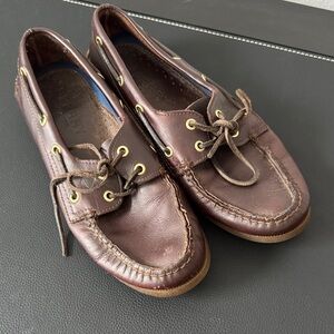 Sperry | Men’s Dark Brown Leather Boat Shoes | Size 9